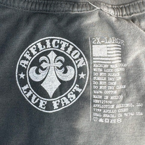 Affliction Men's Short Sleeve Graphic T-shirt -Size: 2XL- NWT - Picture 9 of 9